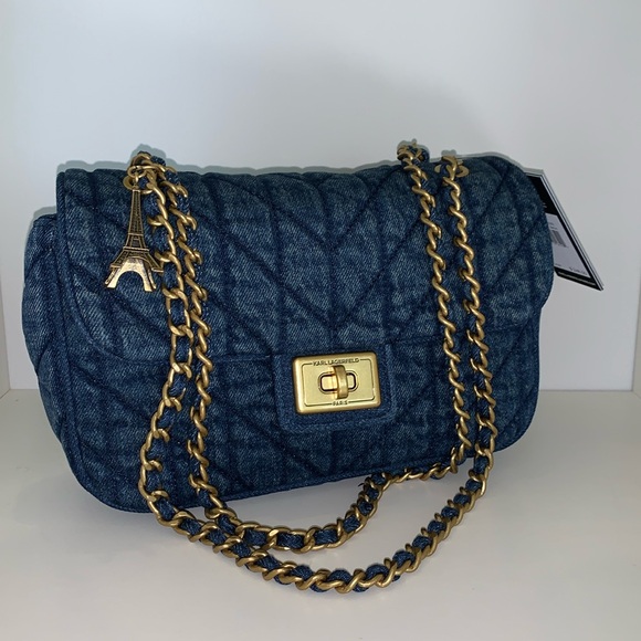 Karl Lagerfeld Bags Karl Lagerfeld Paris Agyness Quilted Denim
